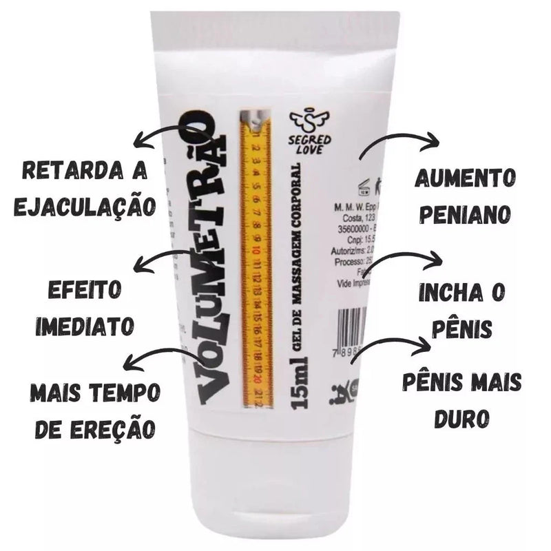 Gel Volumetrão ORIGINAL + Volume + Ereção + Prazer 2 unidades